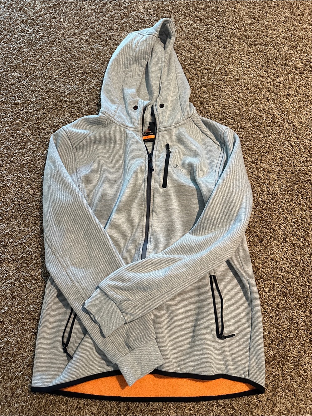 Rip Curl Light Gray Hooded Zip Sweater